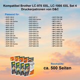 thumbnail of Kompatibel Brother LC-970 XXL, LC-1000 XXL Set 4 Druckerpatronen von D&C