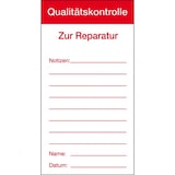 thumbnail of Aufkleber I Qualitätsaufkleber Qualitätskontrolle-Zur Reparatur, Papier, 80x150mm, 100/Block