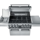 thumbnail of CHEF CUISINE Gasgrill, Edelstahl / Stahl, 145 x 56 x 117 cm, 4 Hauptbrenner, Infrarot-3D-Brenner, Ablagetisch, mit LED-Licht, fahrbar, silber