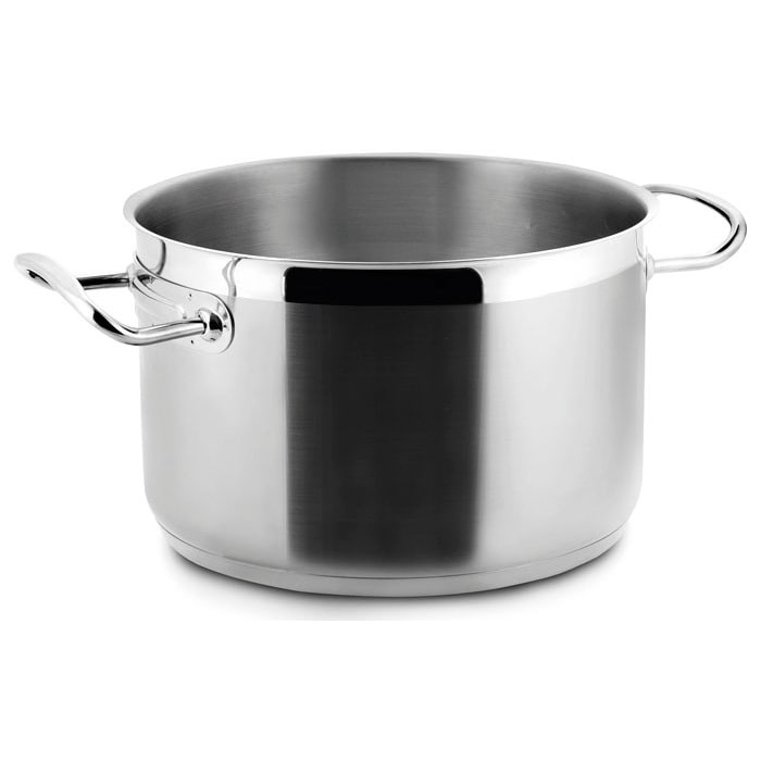 LACOR ECO-CHEF 32 cm 14,4 L hohe Stielkasserolle, Edelstahl und Sandwichboden 57033