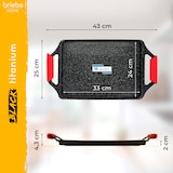 thumbnail of Briebe Black Titanium Grillplatte Induktion Antihaftbeschichtung Titan Gussaluminium 43x25cm PFOA-Free, Schwarz