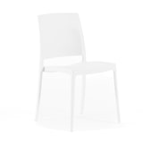 thumbnail of Set van 6 stapelbare stoelen van polypropyleen met glasvezel, voor tuin of binnengebruik, waterafstotend en duurzaam, modern design – MARIA – Wit