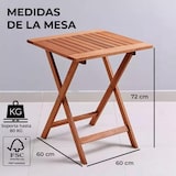 thumbnail of YOEVU -Set de Madera de Acacia 3 piezas, 1 Mesa y 2 Sillas Plegables, Conjunto de Jardín Compacto y Duradero, Ideal para Terrazas, Balcones y Patio