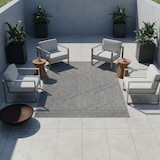 thumbnail of Teppich Outdoor Boho Wetterfest Waschbar Strapazierfähig Balkon Terrasse Küche OEKO-TEX Grau 200x290 cm – CORTINA von Kadima Design