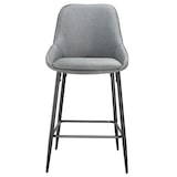thumbnail of tectake Taburete alto SIERA con respaldo - Juego de 2 Tejido gris/negro