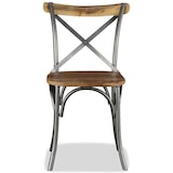 thumbnail of Décoshop26 - Lot de 6 chaises de salle à manger cuisine design industriel bois de manguier massif et acier CDS022103