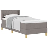 thumbnail of vidaXL Boxspringbett mit Kissen mit Kopfteil Taupe 200 x 80 cm Stoff