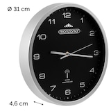 thumbnail of Monzana Funk Wanduhr Funkuhr 31cm Schwarz Silber