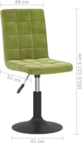 thumbnail of vidaXL Esszimmerstühle 2 Stk. Drehbar Hellgrün Samt