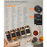 thumbnail of Five Stars® 24-delige Glazen Kruidenpotjes met Acacia Deksel - 2 Soorten Strooideksels - incl. Stickers, Stift, Trechter en Accessoires - 120 ml