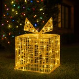 thumbnail of WellHome - Decoratieve kerstgeschenkdoos met 30 warmwitte micro-LED's 15x15x15cm