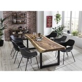 thumbnail of SIT Möbel Esstisch 250 cm,  mit Baumkante,  Platte 80 mm Suarholz natur,  Stahlgestell schwarz,  B 250 x T 90 x H 78,5 cm,  07107-79,   TABLES&CO