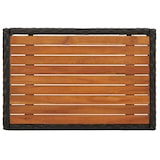 thumbnail of vidaXL Tuinstoelen 2 st verstelbaar met tafel poly rattan zwart