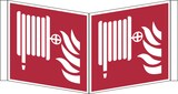 thumbnail of Brandschutzzeichen, Winkelschild Löschschlauch F002 - ASR A1.3 (DIN EN ISO 7010) - 200x200x0.6 mm Aluminium glatt, nachleuchtend