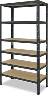 thumbnail of shelfplaza HOME 200x40x50 cm Schwerlastregal in anthrazit mit 6 Böden und 145 kg Traglast pro Boden