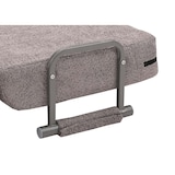 thumbnail of Poltrona-cama HWC-K29, poltrona dobrável, sofá-cama, cama de hóspedes, superfície de repouso 190x100cm, tecido bouclé (500g/m²) ~ cinzento escuro
