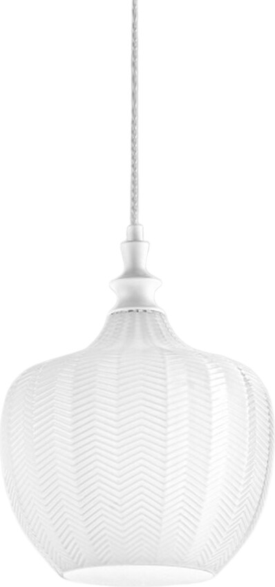 Cleofe S/10 Weiße Pendelleuchte – Mattweißes Metallgestell mit Opalglas, 1xE27, max. 60 W, IP20 – Gealuce