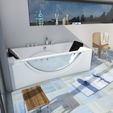 thumbnail of Whirlpool Pool Badewanne Eckwanne Wanne W81H-A-SC 90x180cm aktive Schlauch-Reinigung