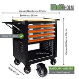 thumbnail of Werkstattwagen Profi Compact bestückt 85 x 68 x 46 cm 4 Schubladen mit148tlg. CV-Werkzeug Ablage