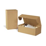 thumbnail of Klappschachtel 1-wellig, 265x155x91mm, Qual. 1.40B, braun, Fefco 0471, seitliche Einstecklaschen, 50 Kartons