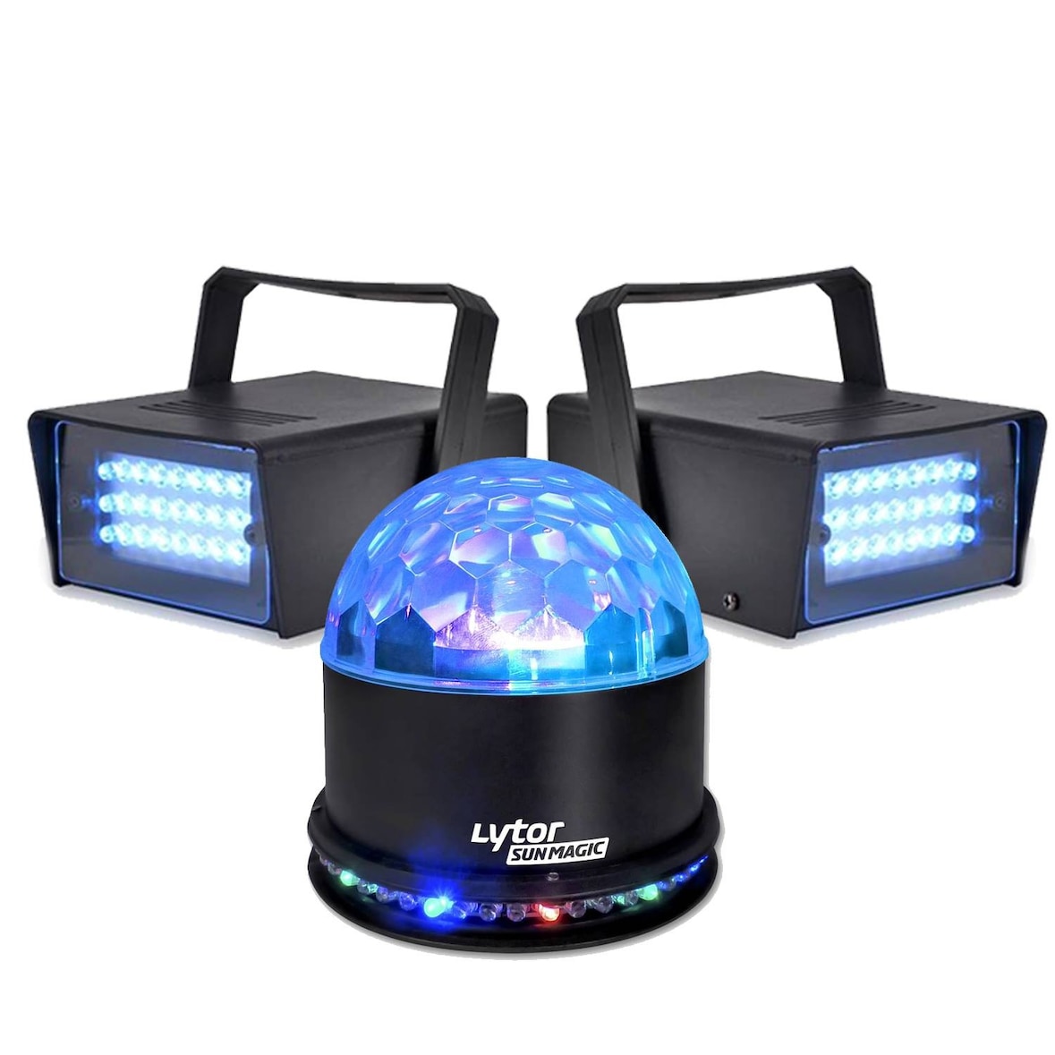 Pack Soirée FIESTA SUNMAGIC + 2 LED STROBE BLANC