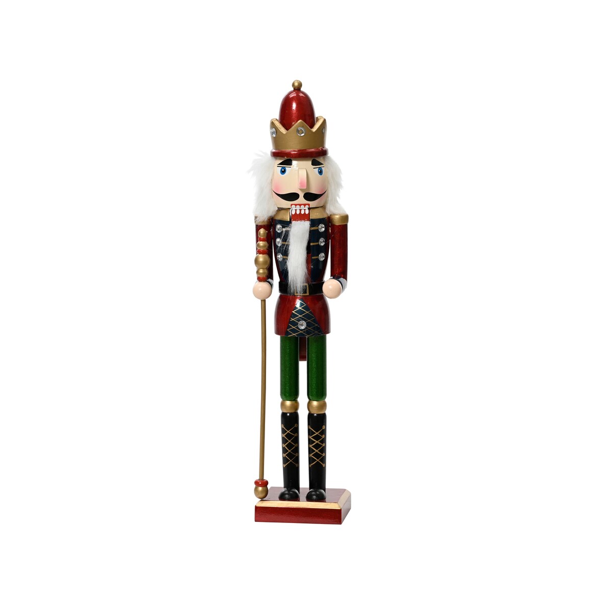 Nussknacker 38cm aus Holz mit Zepter König Figur 1 Stück