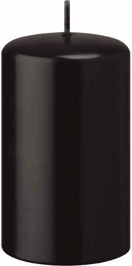 Kerzen Stumpenkerzen Schwarz, 200 x 100 mm, 4 Stück