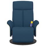 thumbnail of vidaXL Massagesessel mit Fußteil Blau Stoff