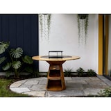 thumbnail of PURLINE Barbacoa redonda en acero corten con plancha de acero, grill y tablero de madera EFP59CO WOOD