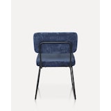 thumbnail of Juego de 2 sillas de diseño MATYS en pana azul.