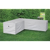 thumbnail of Housse d'extérieur pour salon de jardin, gris beige, forme L, 215 cm x 215 cm x 85 cm x 70 cm