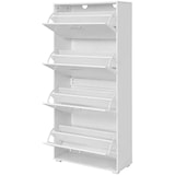 thumbnail of King Home Scarpiera 4 scomparti in nobilitato capienza fino a 24 paia di scarpe bianco