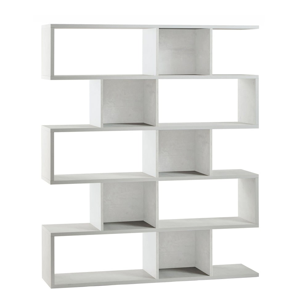 SARMOG LIBRERIA MODULARE H178 L150 KIT in truciolare nobilitato color ossido bianco