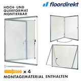 thumbnail of Schaukasten magnetisch - für den Innenbereich inkl. 12 Magnete - Magnetische & beschreibbare Rückwand - Alurahmen & Acrylglas / 3 x A4