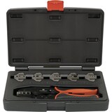 thumbnail of TOOLCRAFT PZ-505 818645 Crimpzange 7teilig Koaxial-Steckverbinder BNC, TNC, LWL-Stecker RG6, RG8, RG