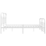 thumbnail of vidaXL Bedframe met hoofd- en voeteneinde metaal wit 150x200 cm