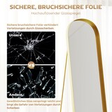 thumbnail of Standspiegel Ganzkörperspiegel Gold 50x160x6 cm neigbar freistehend oder anlehnbar Metallrahmen MDF Rückwand splitterfestes Glas
