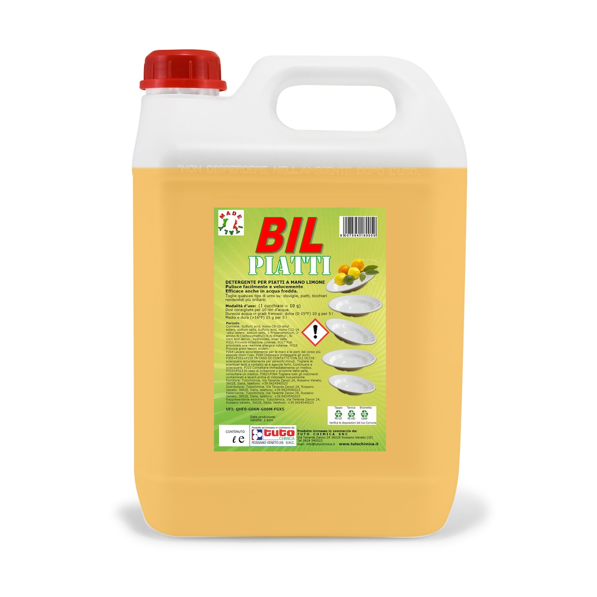 Bil 8 Detersivo Piatti 5 LT