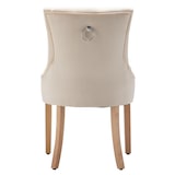 thumbnail of SIT Möbel Samt-Stuhl, 2er Set | mit Knopfheftung im Rücken | Bezug Samt creme | Beine Hevea natur | B 56 x T 63 x H 91 cm | 19000-24 | Serie STUHL