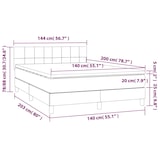 thumbnail of vidaXL Boxspringbett mit Matratze & LED Hellgrau 140x200 cm Stoff