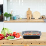 thumbnail of Relaxdays Meal Prep Boxen, 24er Set, 1 Fach, mikrowellengeeignet, wiederverwendbar, Kunststoff Essensbehälter, schwarz