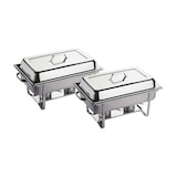 thumbnail of APS Chafing Dishish Set di 2 -TWIN- 61 x 36 cm, H: 30 cm, 9 litri, acciaio inox