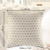 thumbnail of Zierkissen 40x40cm Dekokissen 12-teilig Set 2 x 6 VE Sofakissen Baumwolle u. Jute natur