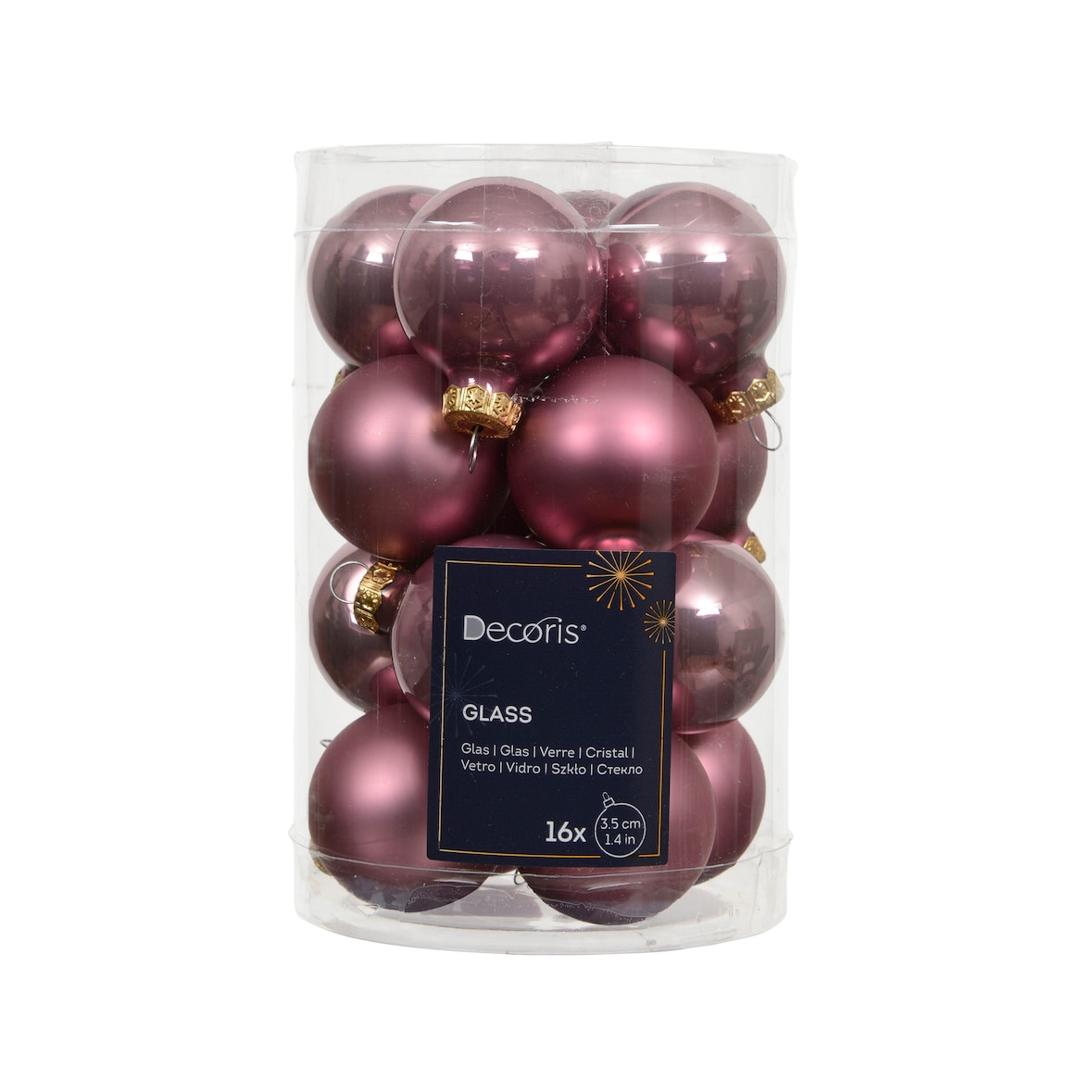 16 Weihnachtskugeln Glas 3,5cm matt & glänzend Christbaumkugeln Weihnachtsbaumkugeln Klein Christbaumschmuck Weihnachtsbaumschmuck Mini Vintagerosa