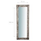 thumbnail of Biscottini Specchi per camere da letto 62x2,6x180 cm -Specchiera bagno rettangolare - Specchio da parete Cornice in legno - Specchi da muro Decorativi