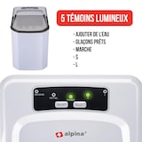 thumbnail of Máquina de Gelo 112W Ciclos de 9 Cubos de Gelo 10 a 12 min 2 Tamanhos ALPINA Tampa Transparente