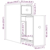 thumbnail of vidaXL Badschrank Schmal mit Rollen Grau Sonoma Holzwerkstoff