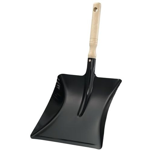 Kehrschaufel lackiert L.220xB.230mm schwarz Heft gewachst 10St./VE