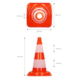thumbnail of ECD Germany 20 x Verkehrskegel 47 cm Orange-Weiß 2 Reflektoren Stapelbar Flexibel Warnkegel Leitkegel Verkehrshütchen
