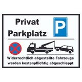 thumbnail of Privat Parkplatz Schild A2 Rückseite selbstklebend